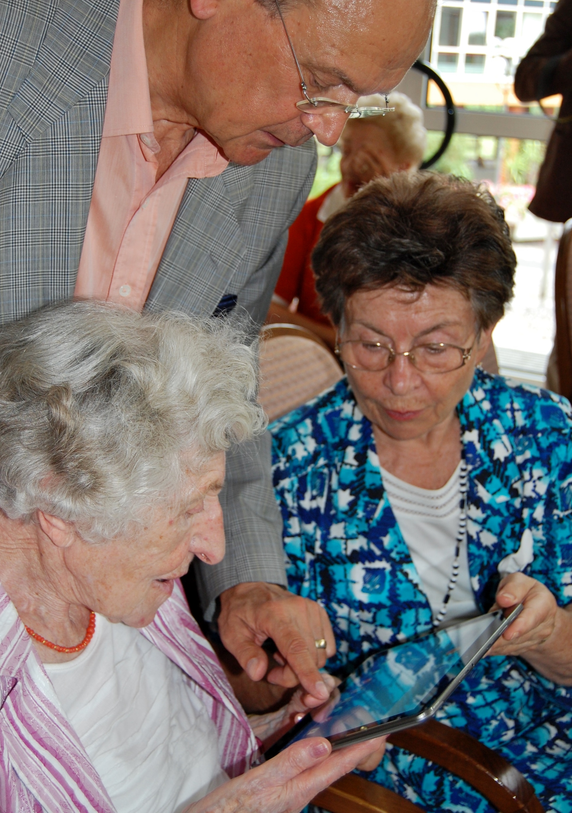 Seniors engaging with technology
